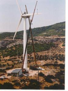 19m BLADE INSTALLATION ON GREEK 600kW W/T